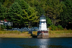 Doubling Point Lighthouse on Kennebec River in Maine
